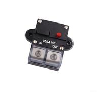 Circuit Breaker, 12-48V Manual Reset Fuse Holder, 100A-300A Resettable Power Protection for Car Audio Solar Marine, Black(Black button 300A)