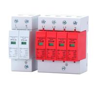 Circuit Breaker 1PCS 1P 2P 3P 4P House Lightning Surge Protector Protective Low-Voltage Arrester Device 380V Lightning Device(Gold 4pcs,20KA)