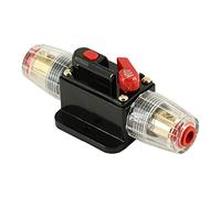 Circuit Breaker 20A 30A 40A 50A 60A 80A 100A 12V 24V AUTO Resettable Fuse Circuit Breaker Audio Amplifier Overload Protection Fuse Holder(80A)