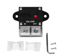 Circuit Breaker 250A Automatic Push Button Reset Fuse Holders Inverter with Screws Compressed Towel for Boats Motors Trucks Car Audio Systems