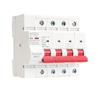 Circuit breaker 4Pole PV Auto Recloser Miniature Circuit Breaker 6KA Over Under Voltage Protection 63A-125A 1Pcs (Size : 4P 125A)(4P 100A)