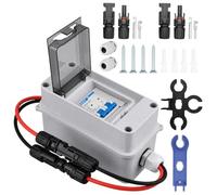 Circuit Breaker 500V 32A, Solar Isolator Switch DC with IP65 Waterproof Enclosure - Outdoor PV Disconnect Switch for Solar Panel Systems, Battery Disconnect, Caravan & Garage Use