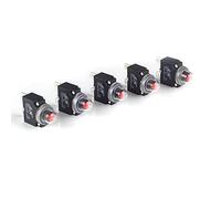Circuit Breaker 5Pcs Overload Switch with Waterproof Cover Fuse 2A-20A MR1 Protector Push Button and Cap(10a)