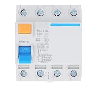 Circuit Breaker 63A 400V 3P+N MCB Protection Switch 6kA Breaking Capacity for Home Public Buildings Commercial Sites PC Material Flame Retardant Quick Installation