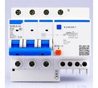Circuit breaker AC230/400V NXBLE-32 3P N Residual Current Device 6 10 16 20 25 32A Electromagnetic Release Type D Earth Leakage Protection 1Pcs (Color : 3P Plus N, Size : 6A)(6A)