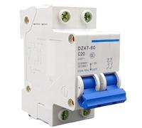 Circuit breaker Air switch MCB DZ47 2P 1A 2A 3A 4A 6A 10A 16A 20A 25A 32A 40A 50A 60A(20A)