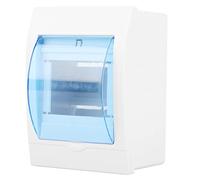 Circuit Breaker Box 3-4 Way | Transparent Cover for Easy Status Check | Indoor Distribution Box for Home/Hotel/Shop | Wall Mount, 13x9.6x6.5cm