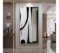 Circuit Breaker Box Cover Decorative Painting for Office Wall, Wall Mounted Electrical Panel Cover with Modern Art, Aluminum Frame Fuse Box Cover to Hide Meter Box Utility(Style-u,20"/50cm)