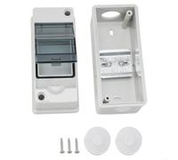 Circuit Breaker Box IP65 Waterproof Distribution Unit with Transparent Cover - ABS Electrical Enclosure for DIN Rail, Outdoor Junction & Fuse Board, for surface Mounted 3-Way 12.5x9.5cm