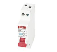 Circuit Breaker,DIN Rail MCB 18MM 1P+N 230V 50/60Hz RCBO 6KA Residual Current Differential Automatic Circuit Breaker Leakage Protection(6A)