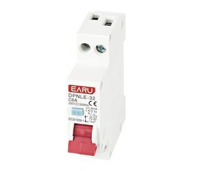Circuit Breaker,DIN Rail MCB 18MM 1P+N 230V 50/60Hz RCBO 6KA Residual Current Differential Automatic Circuit Breaker Leakage Protection(6A)