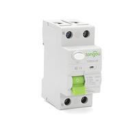 Circuit Breaker,DIN Rail MCB 2P 16A 63A 10mA 30mA 100mA 6KA RCCB RCD 230V Electromechanic Residual Current Circuit Breaker Differential Safety Switch(2 Pole 100mA,63A)