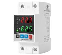 Circuit Breaker Dual Display Adjustable Over Voltage Current Under Voltage Protective Device Protector Relay 40A/63A 220V(40A)