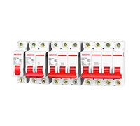 Circuit Breaker DZ47 1-4 Pole 3A/6A/10A/16A/20A/32A/40A/50A/63A 400V C Type Mini Circuit Breaker MCB 35mm Din Rail Mount Breaking Capacity 6KA Automatic switch (Color : 63a, Size : 4)