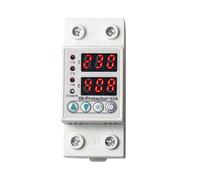 Circuit Breaker Home Usage Dual Display 40A 63A Din Rail 230V Adjustable Voltage Surge Protector Relay With Limit Current Protection(40A)