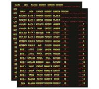 Circuit Breaker Labels, 2PCS Waterproof Breaker Box Labels Self-Adhesive Panel Easy to Read Electrical Panel for Directory Switch 34F BlackCircuit