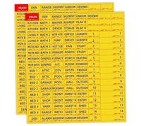 Circuit Breaker Labels, 2PCS Waterproof Breaker Box Labels Self-Adhesive Panel Easy to Read Electrical Panel for Directory Switch 33F Yellow.