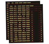 Circuit Breaker Labels, 2PCS Waterproof Breaker Box Labels Self-Adhesive Panel Easy to Read Electrical Panel for Directory Switch 34F Black.