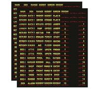 Circuit Breaker Labels,Fuse Box Labels Breaker Panel Labels 2PCS Waterproof Breaker Box Labels Self-Adhesive Breaker Panel Labels Easy to Read Electrical Panel Labels for Directory Switch 34F Black