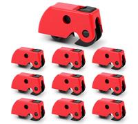 Circuit Breaker Lockout Device Kit, 10 pcs Universal MCB Safety Locks with Self-Tightening Screws for Single, Double & Triple Handle Breakers, Industrial Loto Lock Out Tag Out Electrical Safety Set