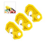 Circuit Breaker Lockout Device Kit, 3-Pack Industrial Safety Locks, OSHA Compliant Polypropylene Construction for Single/Double/Triple-Pole Breakers, Yellow