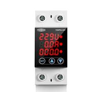Circuit Breaker Miniature Screen Display 63A 3IN1 Touch Din Rail Adjustable Current Voltage Protective Device Protector Relay Protection Kwh Energy Meter