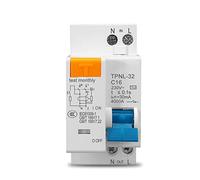 Circuit Breaker Tpnl dpnl 230v 1p+n Residual Current Conductor with Over and Short Current Leakage Protection RCBO MCB (Size : TPNL 20A)
