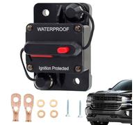 Circuit Breaker with Reset Button | Manual Reset 12v-48v Dc for Car Audio System Protection | Waterproof Automotive Protection Switches for Marine, Truck