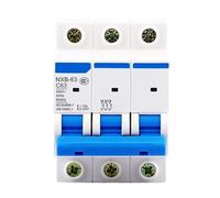 Circuit breakerNXB-63 3P AC 230/400V Miniature Circuit Breaker C 6 10 16 20 25 32 40 63A Overload Protector DZ47 C Style Air Switch 1Pcs (Size : 3P, Color : 1A)(40a)