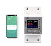 Circuit Breakers 63A 80A WIFI Smart Energy Meter Kwh Metering Circuit Breaker Timer With Voltage Current And Leakage Protection(80A)