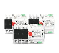 Circuit Breakers DIN Rail 2P 3P 4P ATS Dual Power Automatic Transfer Switches Electrical Selector Switches Uninterrupted Power 63A 100A Automatic switch (Color : 100a, Size : 3)
