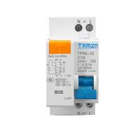 Circuit Breakers Safety TPNL DPNL 230V 1P+N Residual Current Circuit Breaker With Over And Short Leakage Protection RCBO MCB(TPNL 32A)