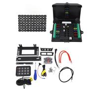 Circuit Control Box,12 Gang Switch Panel 12V to 24V IP65 Waterproof RGB Color Universal Switch Panel for Truck Boat Offroad ATV UTV SUV