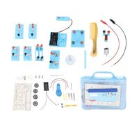 Circuit Experiment Box Series Parallel Circuit Building Kit for Kids Science Projects Plastic Metal Synthetic Wood Storage Box with 50+ Components