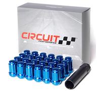 Circuit Performance Spline Drive Tuner Acorn Lug Nuts Blue 12x1.5 (24pc + Tool)