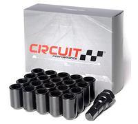 Circuit Performance Tuner Key Acorn Lug Nuts Black 12x1.5 Forged Steel (20pc + Tool)