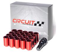 Circuit Performance Tuner Key Acorn Lug Nuts Red 12x1.5 Forged Steel (20pc + Tool)