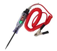 Circuit Tester Car Fuse Tester 3-70V Digital LED Automotive Test Light Digital Display Voltage Tester Pen with Retractable Spring Wire And Crocodile Clip for Wiring Circuit Checking (No Battery)