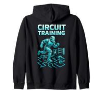 Circuit Training Robot - Sci Fi Gym Fitness Nerd Workout Zip Hoodie