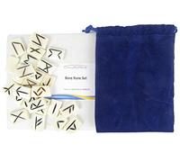 CircuitOffice 25 Piece Bone Rune Set, for Occult, Pagan, Magical, Divination, Charms, Metaphysical, Wicca