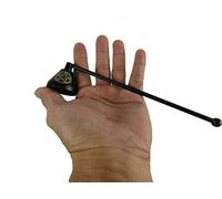 CircuitOffice 7" Candle Snuffer with a Free Moving Bell and Gold Enamel Engraved Pentagram, for Occult, Magic, Wicca, Pagan, Altars, Rituals or Gift