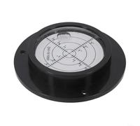 Circular Acrylic Bubble Vial for Bullseye For Spirit Level Applications in For Caravan Setup Tripod Levelling and Telescope Mounting Tasks (Black)