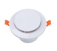 Circular Air Vent with Insect Screen Adjustable Louvred Wall Grille for Indoor Outdoor Use ABS Material Black Finish 105mm Diameter(Φ75)