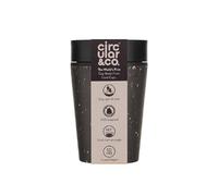 Circular and Co Leakproof Reusable Coffee Cup 8oz/227ml - The World's First Travel Mug Made from Recycled Coffee Cups, 100% Leak-Proof, Sustainable & Insulated (Black & Cosmic Black)