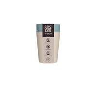 Circular and Co Leakproof Reusable Coffee Cup 8oz/227ml - The World's First Travel Mug Made from Recycled Coffee Cups, 100% Leak-Proof, Sustainable & Insulated. (Cream & Faraway Blue)