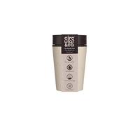 Circular and Co Mark I Model (PRE 2024) Reusable Coffee Cup 8oz/227ml - The World's First Travel Mug Made from Recycled Coffee Cups, 100% Leak-Proof (Cream & Cosmic Black)