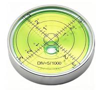 Circular Bubble Levels 60X12MM Accuracy 15'/2 Round High Precision Aluminium Bullseye RV Leveling Bubble Levels for Motorhome, Camping, Trailer, Construction, CNC Machine(Circular-6012silver)