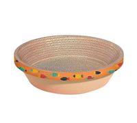 AWHAO Circular Cardboard Cat Scratcher Bed Scratching Board for Cats, fish pattern 50cm