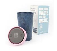 Circular&Co 12oz / 340ml Reusable Coffee Cup - Made from Recycled Fabric Waste - Leakproof, Lockable Travel Mug, BPA Free - Dusk Pink - Made in the UK