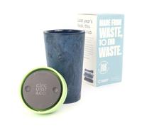 Circular&Co 12oz / 340ml Reusable Coffee Cup - Made from Recycled Fabric Waste - Leakproof, Lockable Travel Mug, BPA Free - Pistachio Green - Made in the UK